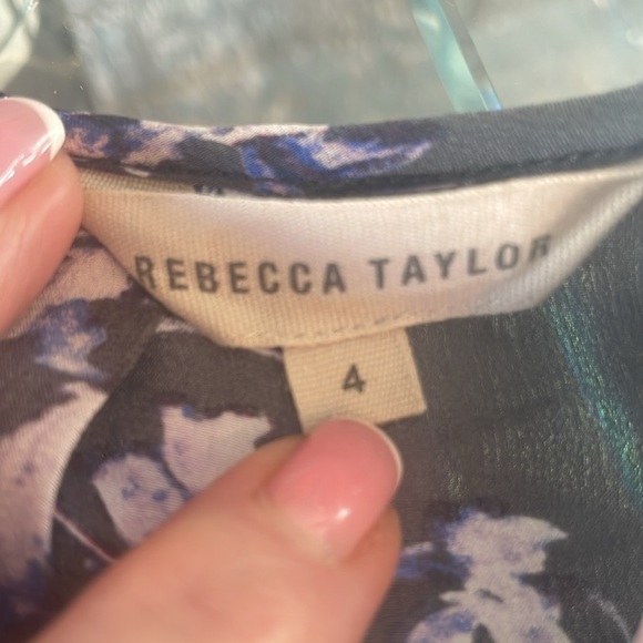 Rebecca Taylor Silk Short Sleeve Women’s Top Size 4 - Picture 7 of 8